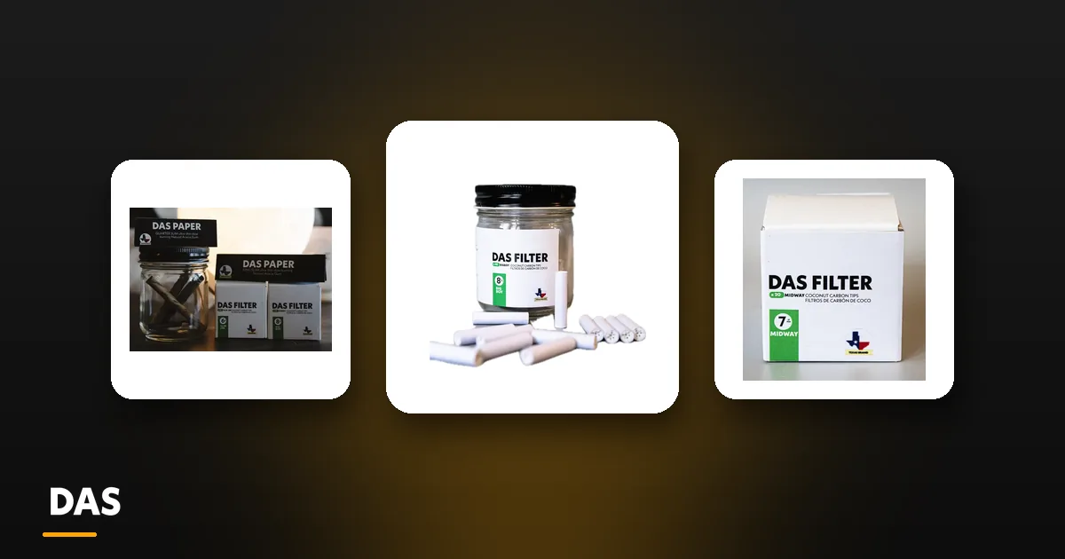 Das Filter products: filter tips, banana leaf cones and rolling gear