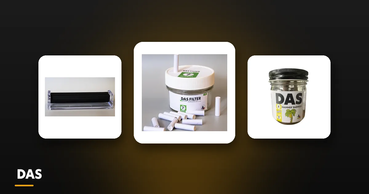 Das Filter products: filter tips, banana leaf cones and rolling gear