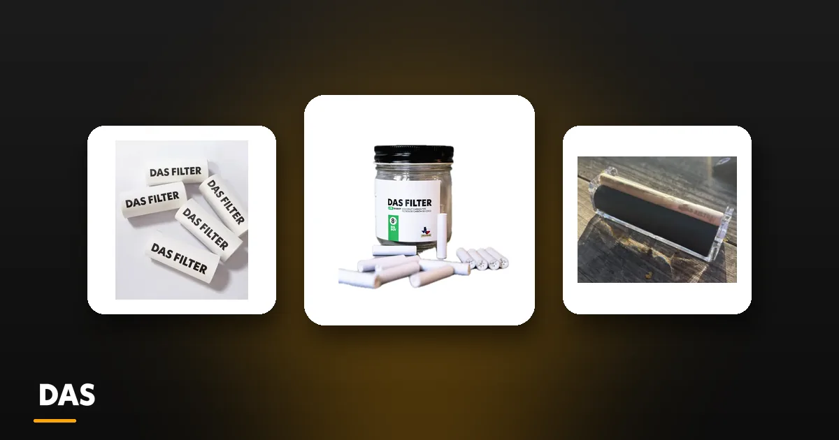 Das Filter products: filter tips, banana leaf cones and rolling gear