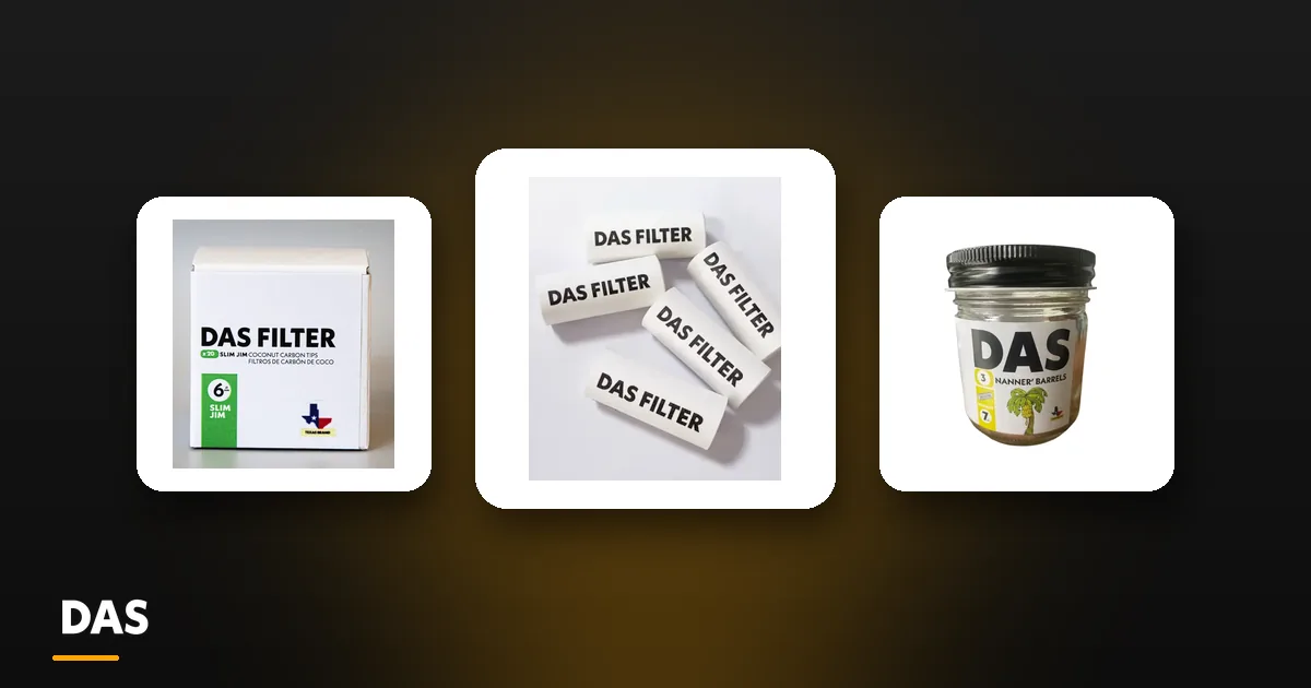 Das Filter products: filter tips, banana leaf cones and rolling gear