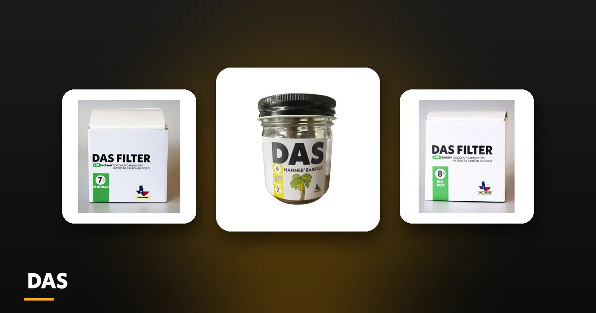Das Filter products: filter tips, banana leaf cones and rolling gear