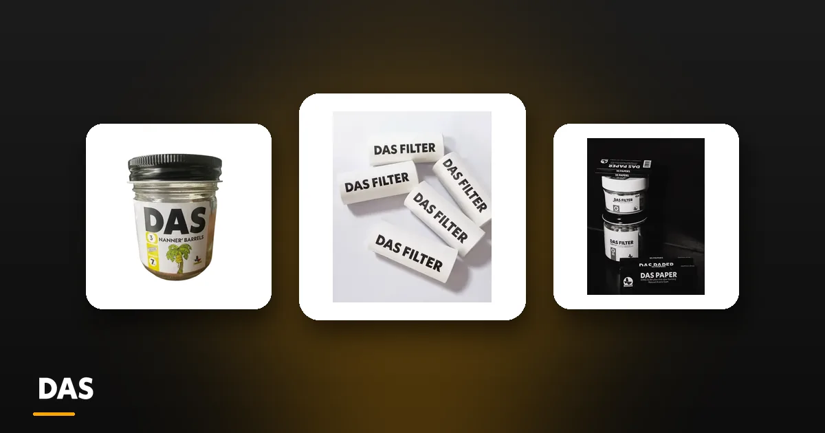 Das Filter products: filter tips, banana leaf cones and rolling gear