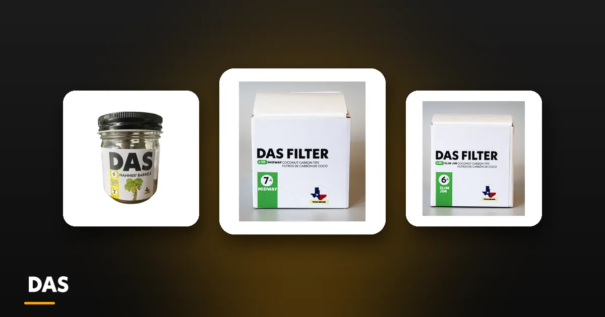 Das Filter products: filter tips, banana leaf cones and rolling gear